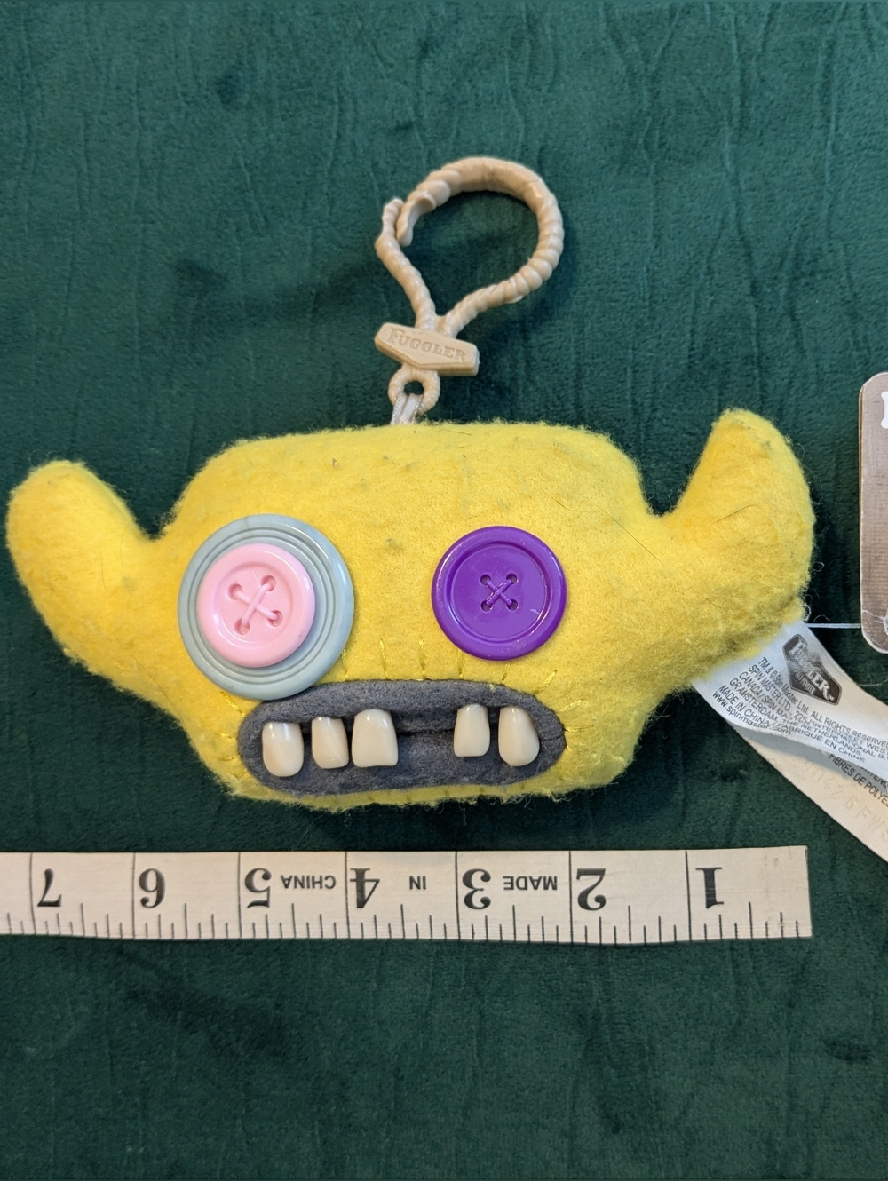 FUGGLER Funny Ugly Monster Collectible Plush Clip-On Grumpy Grumps *NEW* w/ Tag